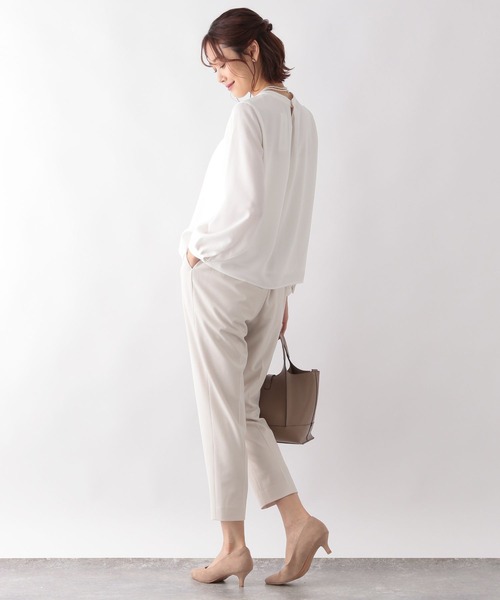 GLOBAL WORK（グローバルワーク）の「ボウタイ風ブラウス/124264（シャツ/ブラウス・レディース・ベージュ/ホワイト/グリーン/ホワイト系その他・MEDIUM/LARGE）」の10枚目の写真