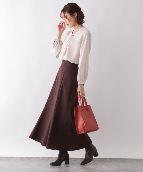 GLOBAL WORK（グローバルワーク）の「ボウタイ風ブラウス/124264（シャツ/ブラウス・レディース・ベージュ/ホワイト/グリーン/ホワイト系その他・MEDIUM/LARGE）」の21枚目の写真