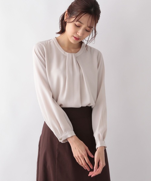 GLOBAL WORK（グローバルワーク）の「ボウタイ風ブラウス/124264（シャツ/ブラウス・レディース・ベージュ/ホワイト/グリーン/ホワイト系その他・MEDIUM/LARGE）」の22枚目の写真