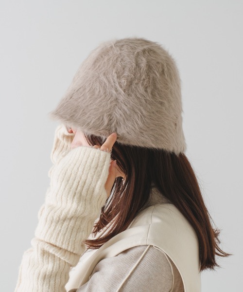 Kastane（カスタネ）の「ファーHAT（ハット・レディース・ブラック/ベージュ・FREE）」の16枚目の写真