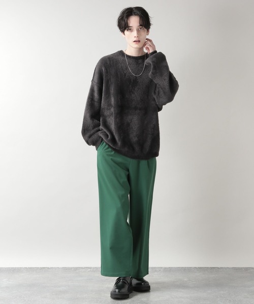 RAGEBLUE(レイジブルー)の「TRタックワイドパンツ(スラックス・メンズ・グリーン/オフホワイト/ブラック/ライトグレー・SMALL/MEDIUM/LARGE)」の7枚目の写真