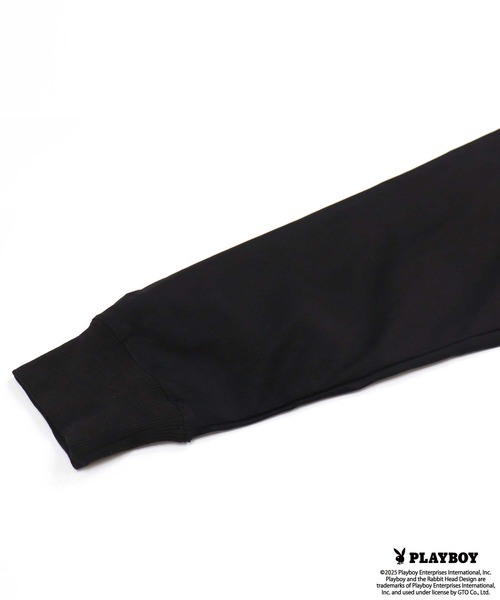 PLAYBOY(プレイボーイ)の「PLAYBOYスーパーストレッチモックネック長袖(Tシャツ/カットソー・メンズ・ブラック/チャコール・M/L/XL)」の11枚目の写真