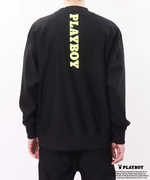 PLAYBOY(プレイボーイ)の「PLAYBOYスーパーストレッチモックネック長袖(Tシャツ/カットソー・メンズ・ブラック/チャコール・M/L/XL)」の15枚目の写真