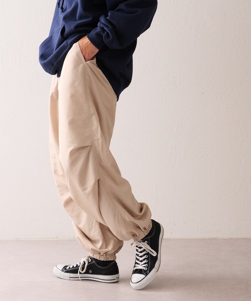 CIAOPANIC TYPY（チャオパニックティピー）の「【WEB限定】【ユニセックス】パラシュートタックナイロンイージーワイドパンツ（カーゴパンツ・メンズ・ベージュ系その他/ブラック/チャコールグレー/ネイビー/オリーブ・M/L）」の19枚目の写真