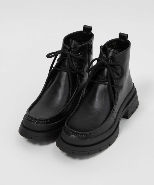 WEGO(ウィゴー)の「WEGO/モカブーツ(ブーツ・レディース・ブラック/キャメル・MEDIUM/LARGE)」の16枚目の写真