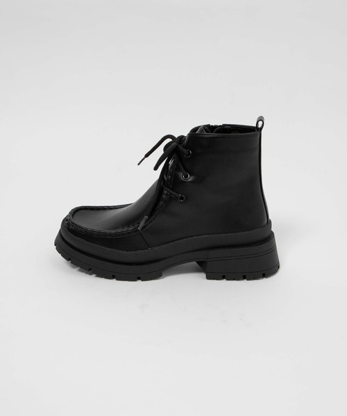 WEGO(ウィゴー)の「WEGO/モカブーツ(ブーツ・レディース・ブラック/キャメル・MEDIUM/LARGE)」の8枚目の写真