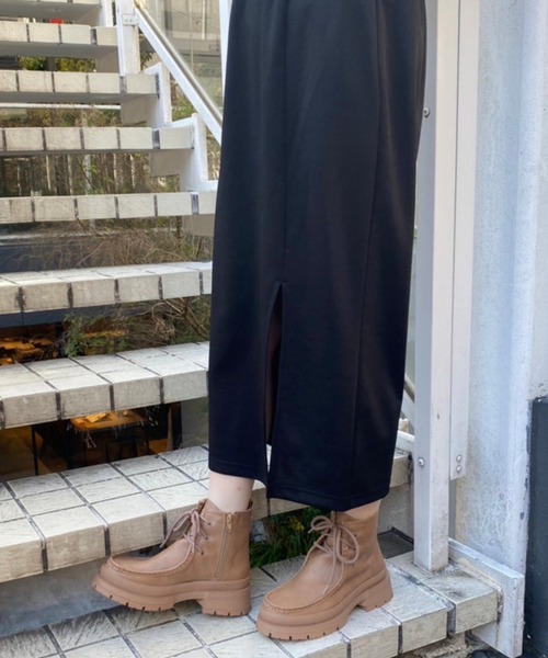 WEGO(ウィゴー)の「WEGO/モカブーツ(ブーツ・レディース・ブラック/キャメル・MEDIUM/LARGE)」の6枚目の写真