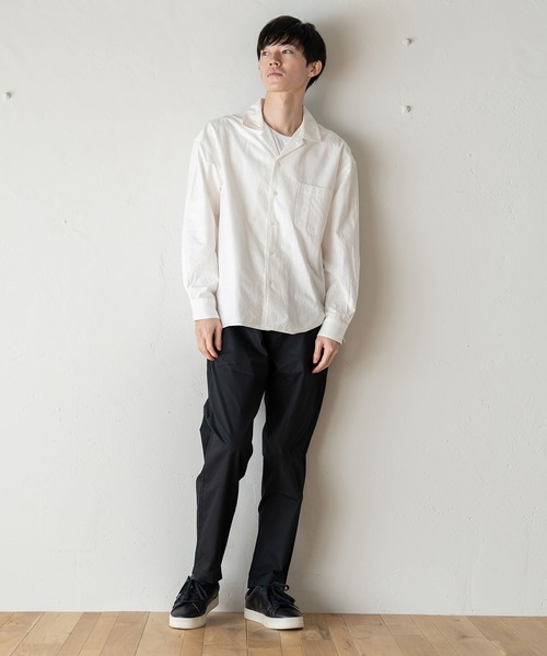 BRICK & SONS(ブリックアンドサンズ)の「VENTILE ストレートパンツ(スラックス・メンズ・ブラック/キナリ・S/M/L)」の18枚目の写真