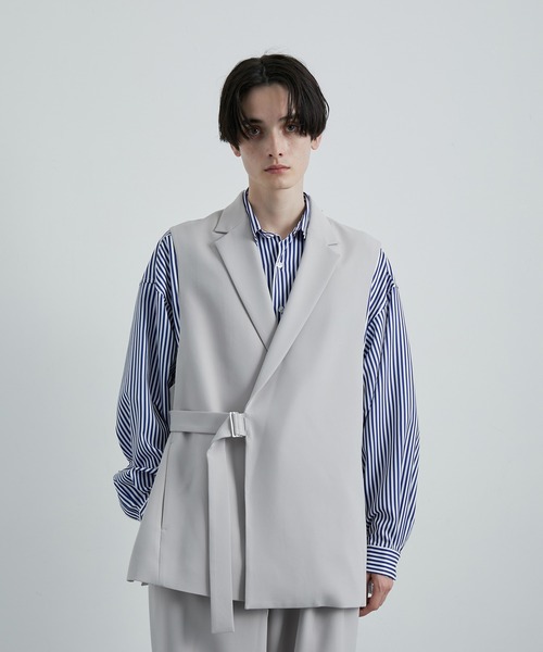 JUNRED（ジュンレッド）の「スムースストレッチベルテッドジレ（ベスト