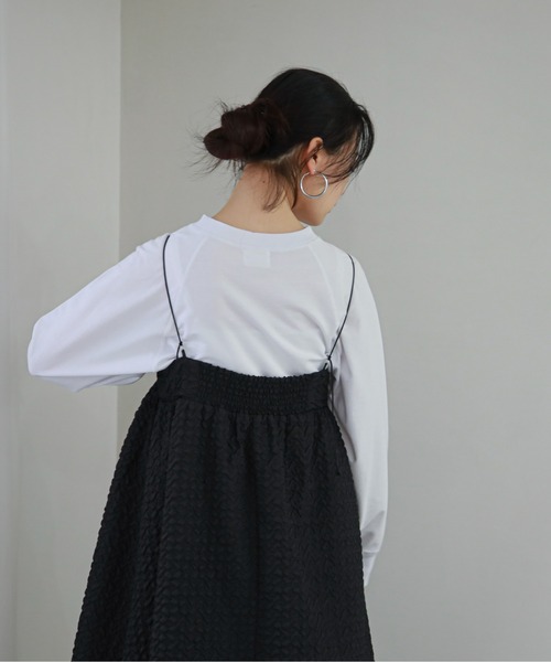 feepur（フェピュール）の「ジャガードキャミワンピース（ワンピース・レディース・ブラック/モカ・MEDIUM）」の12枚目の写真