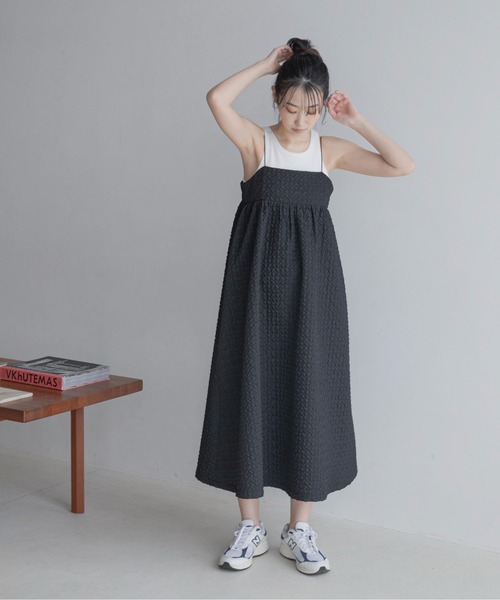 セール】ジャガードキャミワンピース（ワンピース）｜feepur