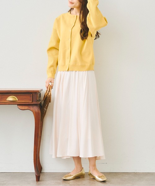 Chez toi（シェトワ）の「リヨセルタックギャザースカート（スカート・レディース・サックスブルー/アイボリー/パープル・FREE）」の17枚目の写真