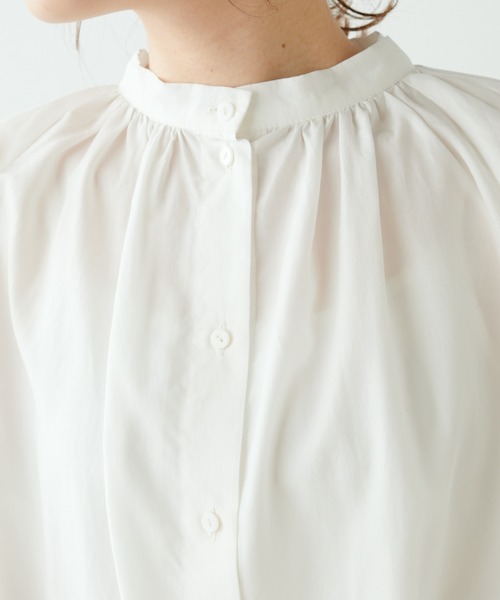 PUAL CE CIN(ピュアルセシン)の「【Du noir】袖フレアブラウス(シャツ/ブラウス・レディース・オフホワイト/ブルー系・FREE)」の3枚目の写真