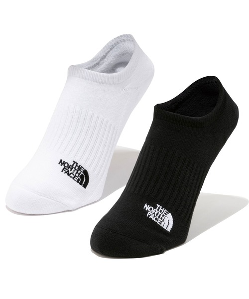 THE NORTH FACE(ザノースフェイス)の「THE NORTH FACE TNF LOGO 2P SHORT / ザ・ノース・フェイス TNF ロゴ 2P ショート(ソックス/靴下・メンズ・ブラック・S/M/L)」の1枚目の写真