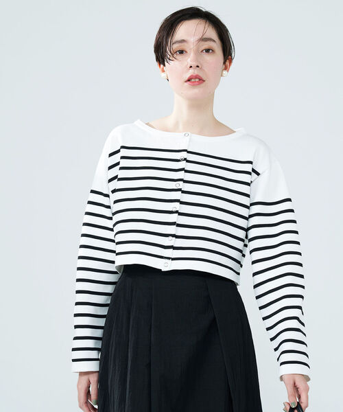NOLLEY’S(ノーリーズ)の「◇【WEB限定】ボーダーショートカーディガン(カーディガン/ボレロ・レディース・ホワイト系その他4/ブルー系その他7・FREE)」の22枚目の写真