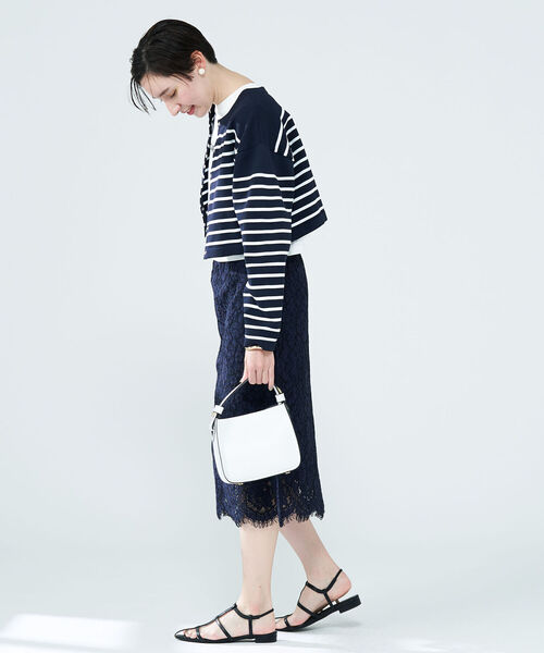 NOLLEY’S(ノーリーズ)の「◇【WEB限定】ボーダーショートカーディガン(カーディガン/ボレロ・レディース・ホワイト系その他4/ブルー系その他7・FREE)」の15枚目の写真