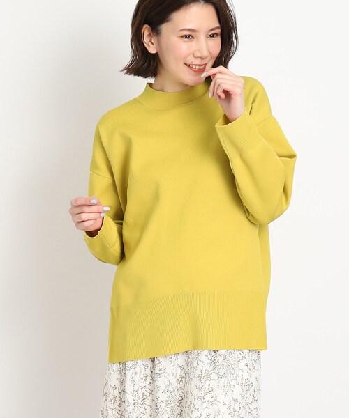 DRESKIP（ドレスキップ）の「◆後ろ姿も抜かりなく【セットアップ可】スポンディッシュニット（ニット/セーター・レディース・ブラック/ブルー/ナチュラル/レモンイエロー・02/03/04）」の4枚目の写真