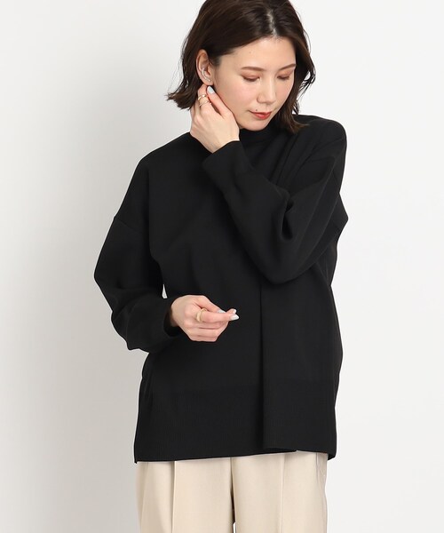 DRESKIP（ドレスキップ）の「◆後ろ姿も抜かりなく【セットアップ可】スポンディッシュニット（ニット/セーター・レディース・ブラック/ブルー/ナチュラル/レモンイエロー・02/03/04）」の2枚目の写真