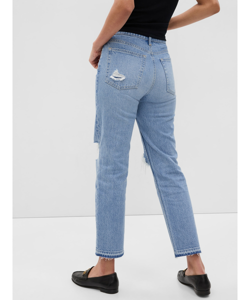 GAP(ギャップ)の「ウォッシュウェル ハイライズ チーキー ストレートデニム(デニムパンツ・レディース・ライトインディゴブルー・24/25/26/27/28/29/30/23)」の9枚目の写真