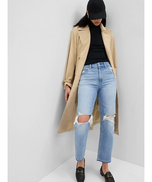 GAP(ギャップ)の「ウォッシュウェル ハイライズ チーキー ストレートデニム(デニムパンツ・レディース・ライトインディゴブルー・24/25/26/27/28/29/30/23)」の1枚目の写真