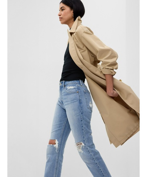 GAP(ギャップ)の「ウォッシュウェル ハイライズ チーキー ストレートデニム(デニムパンツ・レディース・ライトインディゴブルー・24/25/26/27/28/29/30/23)」の7枚目の写真