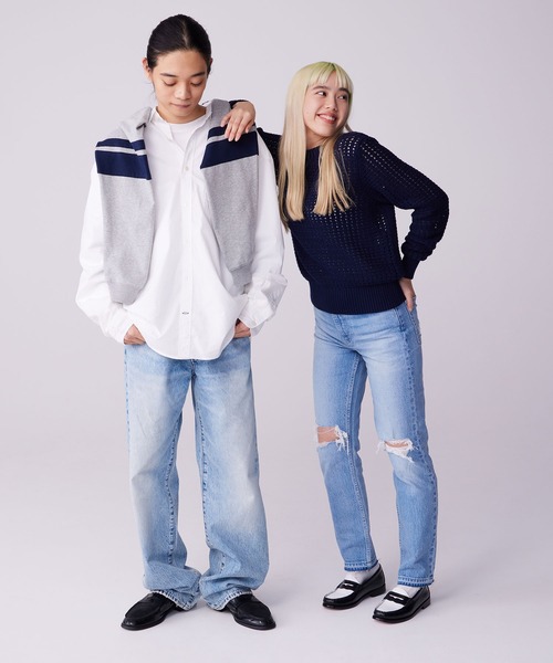 GAP(ギャップ)の「ウォッシュウェル ハイライズ チーキー ストレートデニム(デニムパンツ・レディース・ライトインディゴブルー・24/25/26/27/28/29/30/23)」の4枚目の写真