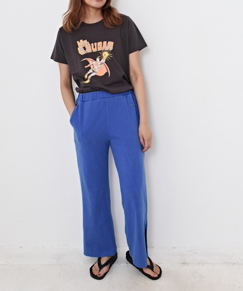 CUBE SUGAR(キューブシュガー)の「OE天竺ヒーロープリントTシャツ(Tシャツ/カットソー・レディース・ホワイト/スミクロ/ピンク・M)」の14枚目の写真