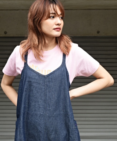 CUBE SUGAR(キューブシュガー)の「OE天竺ヒーロープリントTシャツ(Tシャツ/カットソー・レディース・ホワイト/スミクロ/ピンク・M)」の16枚目の写真