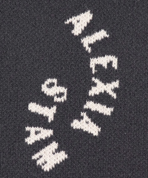 ALEXIA STAM アリシアスタン 裏起毛 刺繍ロゴ パーカー グレー ALEXIA STAM（アリシアスタン）の「Full Zip Hoodie & Tapered
