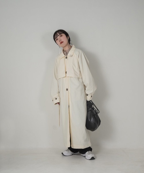 lawgy（ラウジー）の「drawstring 2way bag（ハンドバッグ・レディース・ブラック/アイボリー・FREE）」の5枚目の写真