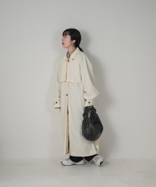 lawgy（ラウジー）の「drawstring 2way bag（ハンドバッグ・レディース・ブラック/アイボリー・FREE）」の11枚目の写真