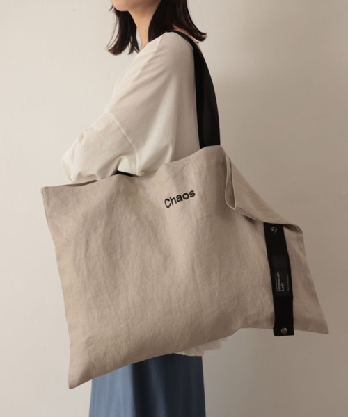 Chaos（カオス）の「Chaos(カオス)/Chaosオリジナルエコバック（エコバッグ/サブバッグ・レディース・ベージュ/ブラック/アイボリー・FREE）」の5枚目の写真