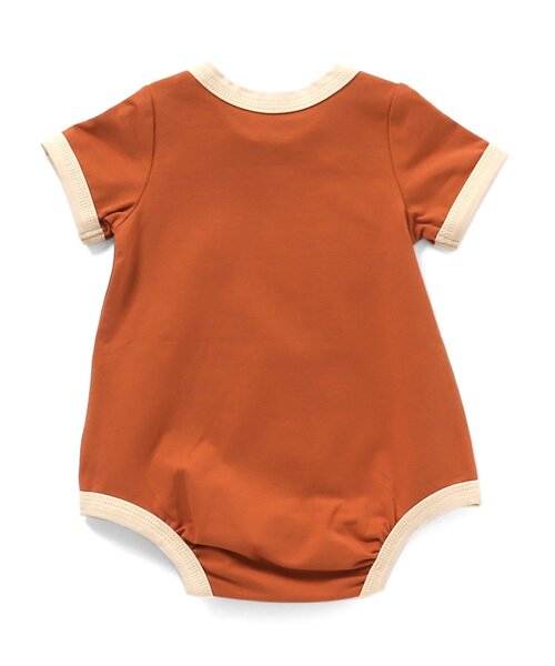 Ampersand（アンパサンド）の「【premier】配色デザインボディースーツ（ロンパース・キッズ・アイボリー/グリーン/キャメル・60/70/80）」の10枚目の写真