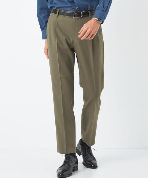green label relaxing（グリーンレーベルリラクシング）の「TW ツイル 2プリーツ スラックス（スラックス・メンズ・オリーブ/ベージュ・XS/S/M/L/XL）」の12枚目の写真