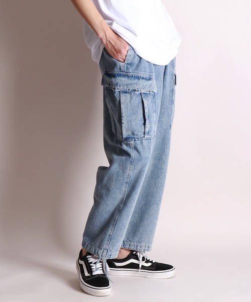 LEVI'S カーゴパンツ デニムブルー Levi's（リーバイス）の「Levi's/リーバイス STAY LOOSE カーゴ