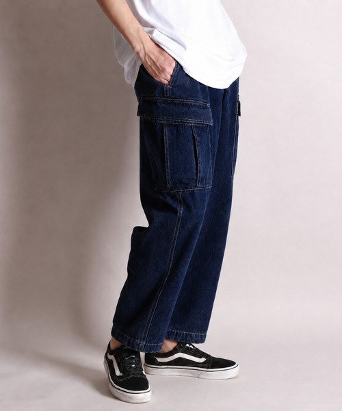 WESTSEA(ウエストシー)の「デニム イージーカーゴパンツ(カーゴパンツ・メンズ・ブルー/ブラック/インディゴブルー/ブラック系その他/ブルー系その他・XL/M/L)」の7枚目の写真