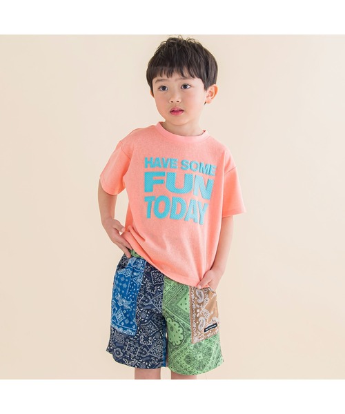 Noeil aime BeBe（ノイユエイムベベ）の「Noeil aime BeBe/バンダナ柄ハーフパンツ (90~130cm)（その他パンツ・キッズ・グリーン系その他/ブルー系その他・120/110/130/100/90）」の16枚目の写真