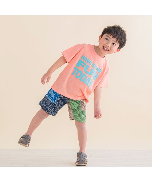 Noeil aime BeBe（ノイユエイムベベ）の「Noeil aime BeBe/バンダナ柄ハーフパンツ (90~130cm)（その他パンツ・キッズ・グリーン系その他/ブルー系その他・120/110/130/100/90）」の21枚目の写真