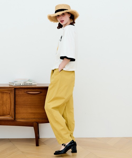 MERLOT（メルロー）の「犬プリントリンガーTシャツ（Tシャツ/カットソー・レディース・ブラック/ホワイト・FREE）」の12枚目の写真