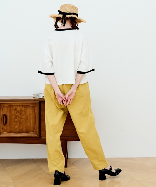 MERLOT（メルロー）の「犬プリントリンガーTシャツ（Tシャツ/カットソー・レディース・ブラック/ホワイト・FREE）」の13枚目の写真