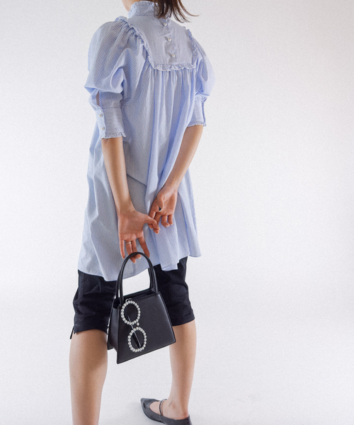 Charles Chaton（シャルルシャトン）の「dream pearl mini dress ドリームパール ミニドレス（ワンピース・レディース・レッド/サックスブルー・36/34）」の9枚目の写真