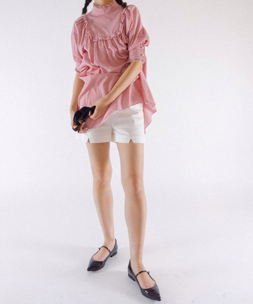 Charles Chaton（シャルルシャトン）の「dream pearl mini dress ドリームパール ミニドレス（ワンピース・レディース・レッド/サックスブルー・36/34）」の12枚目の写真