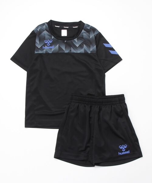 hummel（ヒュンメル）の「ヒュンメル hummel ジュニアプラクティススーツ（Tシャツ/カットソー・キッズ・ネイビー/ブルー/ブラック・140cm/150cm/160cm/130cm/120cm）」の2枚目の写真
