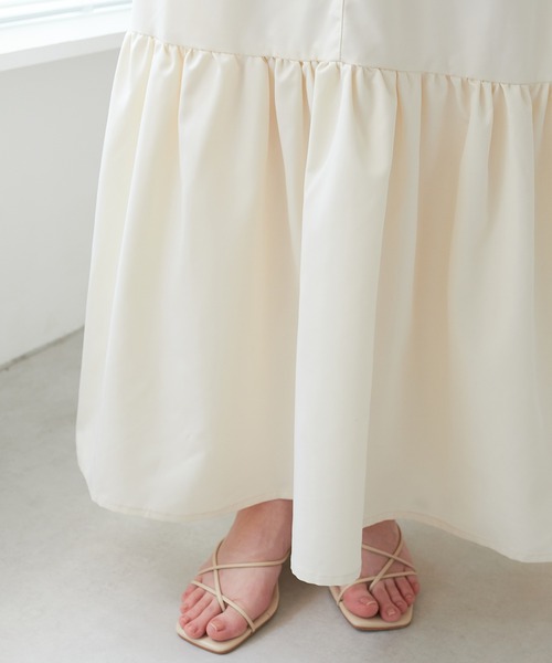 ECRIRE（エクリール）の「フレアジャンパースカート（ジャンパースカート・レディース・ブラック/オフホワイト・M/L）」の18枚目の写真