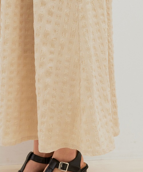 VIS（ビス）の「【新色】【洗える】ふくれチェックキャミワンピース（ワンピース・レディース・イエロー/ブラック/ベージュ/サックスブルー・FREE）」の11枚目の写真