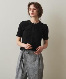 ＜Steven Alan＞SHRINK JERSEY HALF SLEEVE CARDIGAN/カーディガン