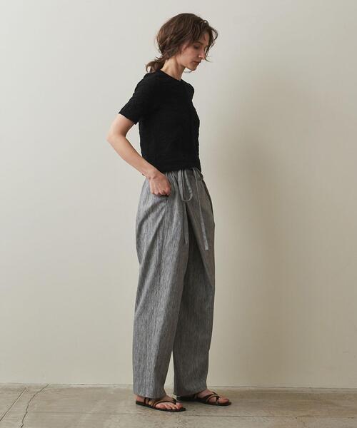 Steven Alan(スティーブンアラン)の「<Steven Alan>SHRINK JERSEY HALF SLEEVE CARDIGAN/カーディガン(カーディガン/ボレロ・レディース・オフホワイト/ブラック/オレンジ・FREE)」の8枚目の写真
