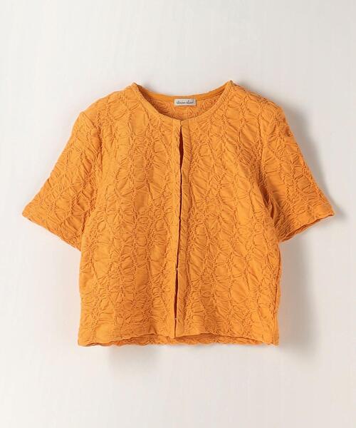 Steven Alan(スティーブンアラン)の「<Steven Alan>SHRINK JERSEY HALF SLEEVE CARDIGAN/カーディガン(カーディガン/ボレロ・レディース・オフホワイト/ブラック/オレンジ・FREE)」の10枚目の写真