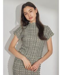 merry jenny | ruffle checkカットソー(Tシャツ/カットソー)