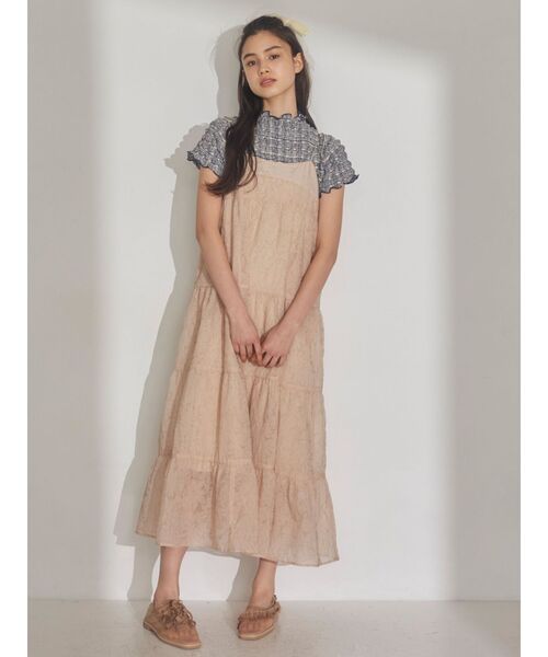 merry jenny（メリージェニー）の「ruffle checkカットソー（Tシャツ/カットソー・レディース・ベージュ/ネイビー/レッド・FREE）」の15枚目の写真